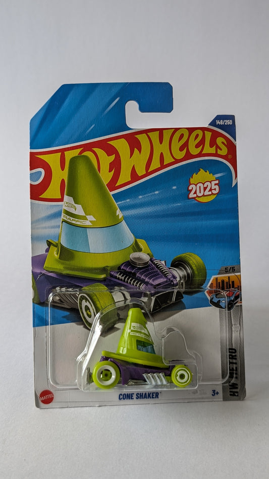 Hot Wheels Cone Shaker toy car in packaging on a white background