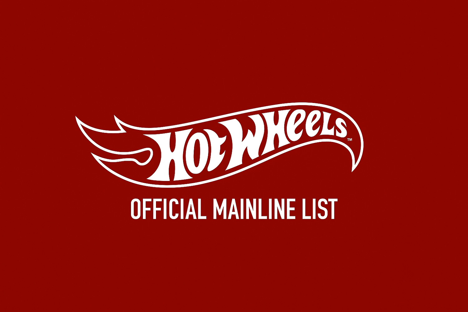 Hot Wheels Mainline collection