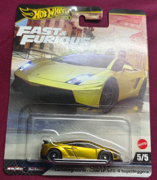 Hot Wheels Fast & Furious toy car in packaging on a maroon background