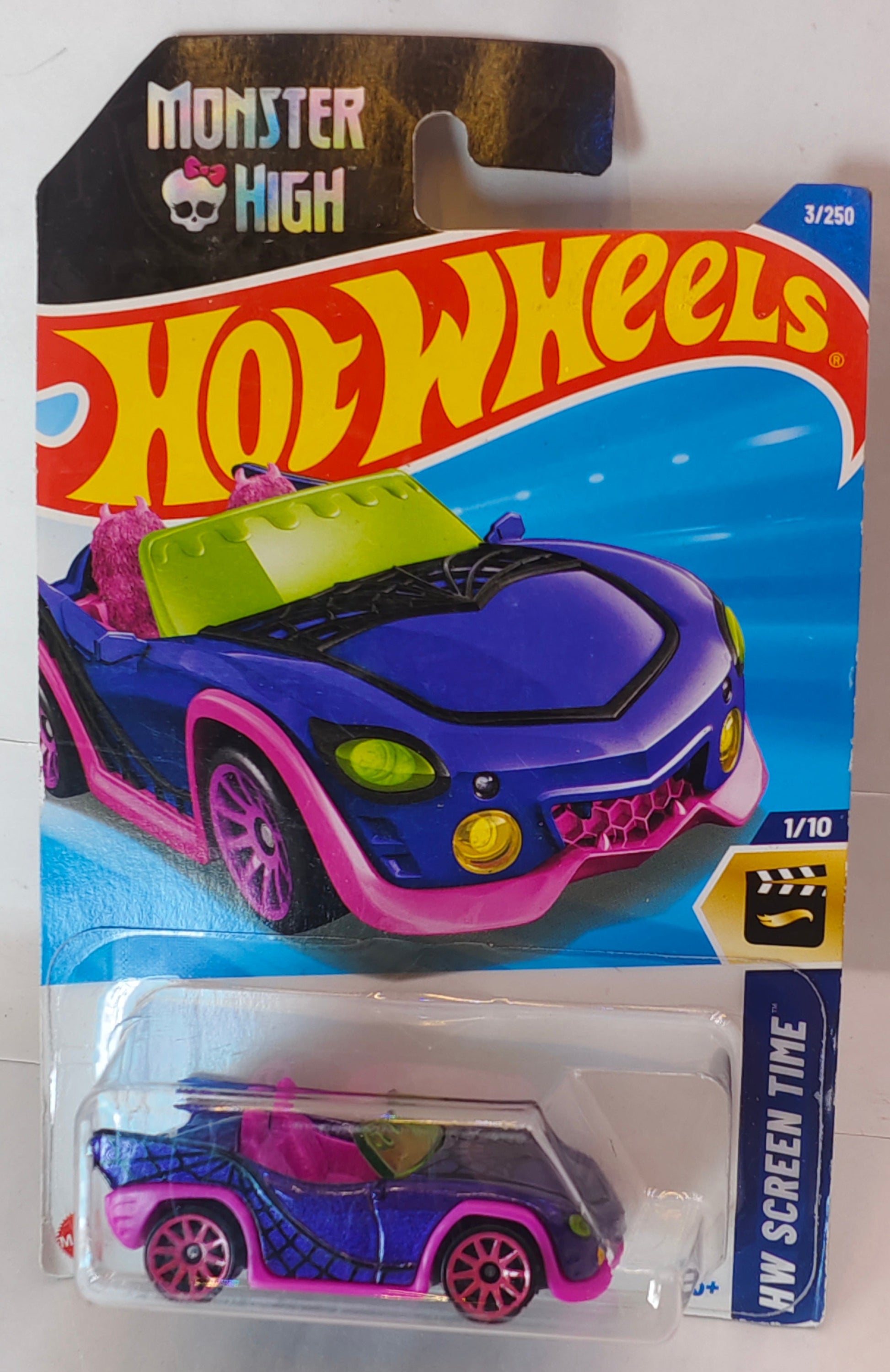 Hot Wheels – Monster High Ghoul Mobile Collectable car in packaging on a white background Front Pack