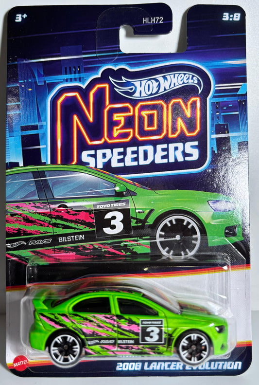 Hot Wheels Neon Speeders toy car in packaging on a white background