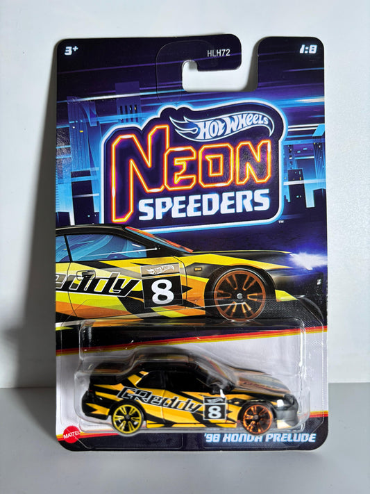 Hot Wheels Neon Series – ’98 Honda Prelude

(1:64 Scale Diecast Collectible | JDM Classic with Neon Edge)