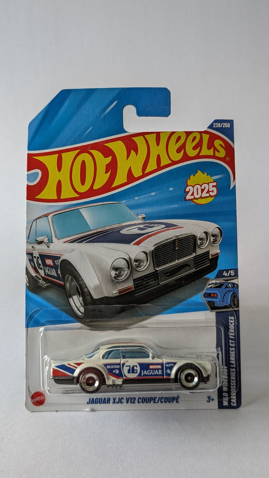 Hot Wheels Jaguar L-Type Coupe/Coupe model car in packaging on a gray background